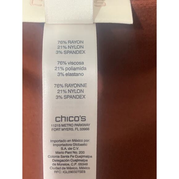 Chico's Juliet Ankle Pant Ultimate Fit  Rich Mahogonysz 1.5 - M NWT - Picture 8 of 8